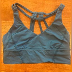 Lululemon Strappy Back Sports Athletic Bra/Blue/Size 4